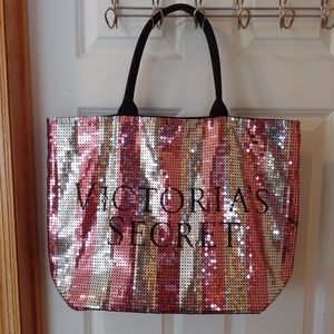 Victoria's Secret sequin tote bag